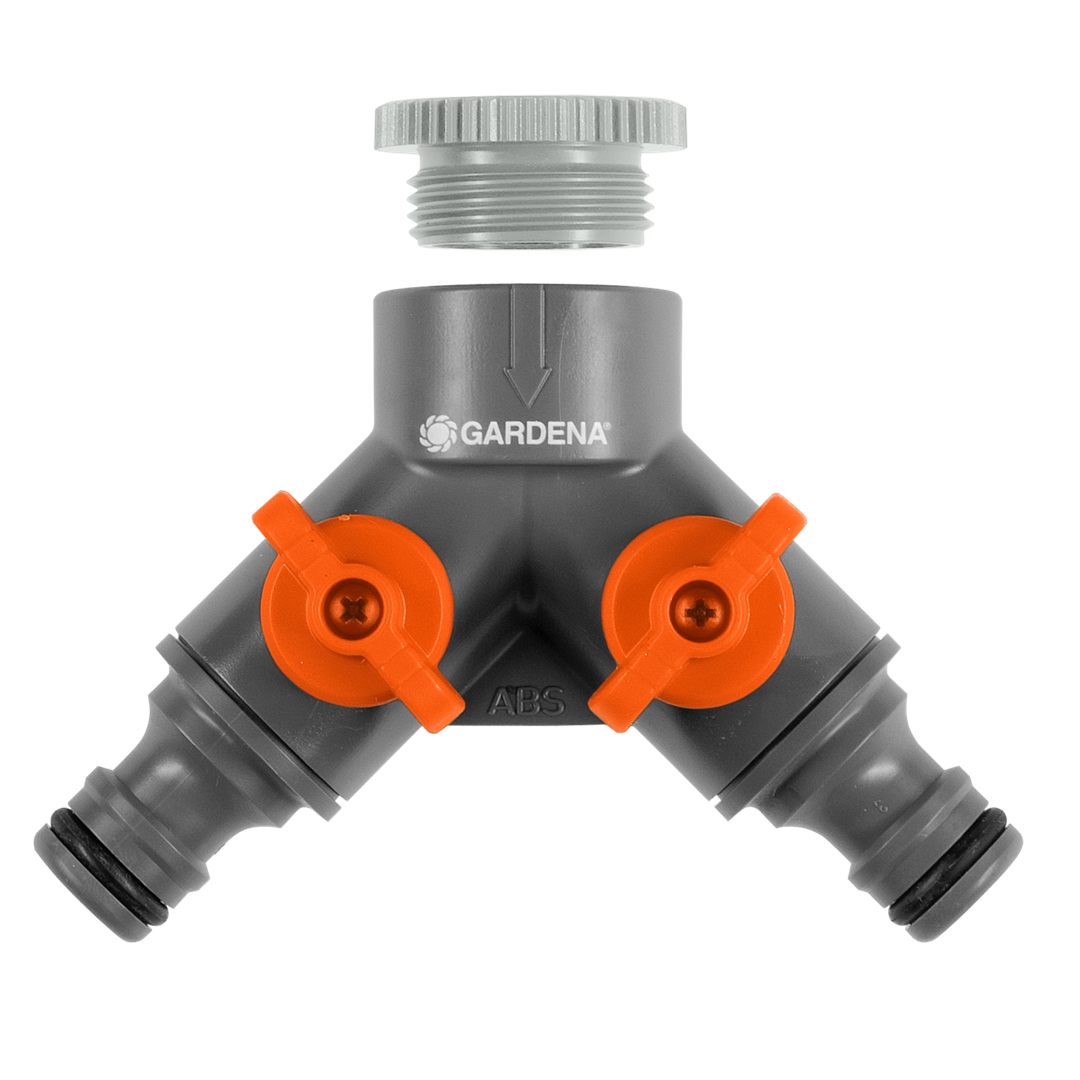 Gardena 2WegeVentil mit Adapter 1/2''3/4 Kupplungen