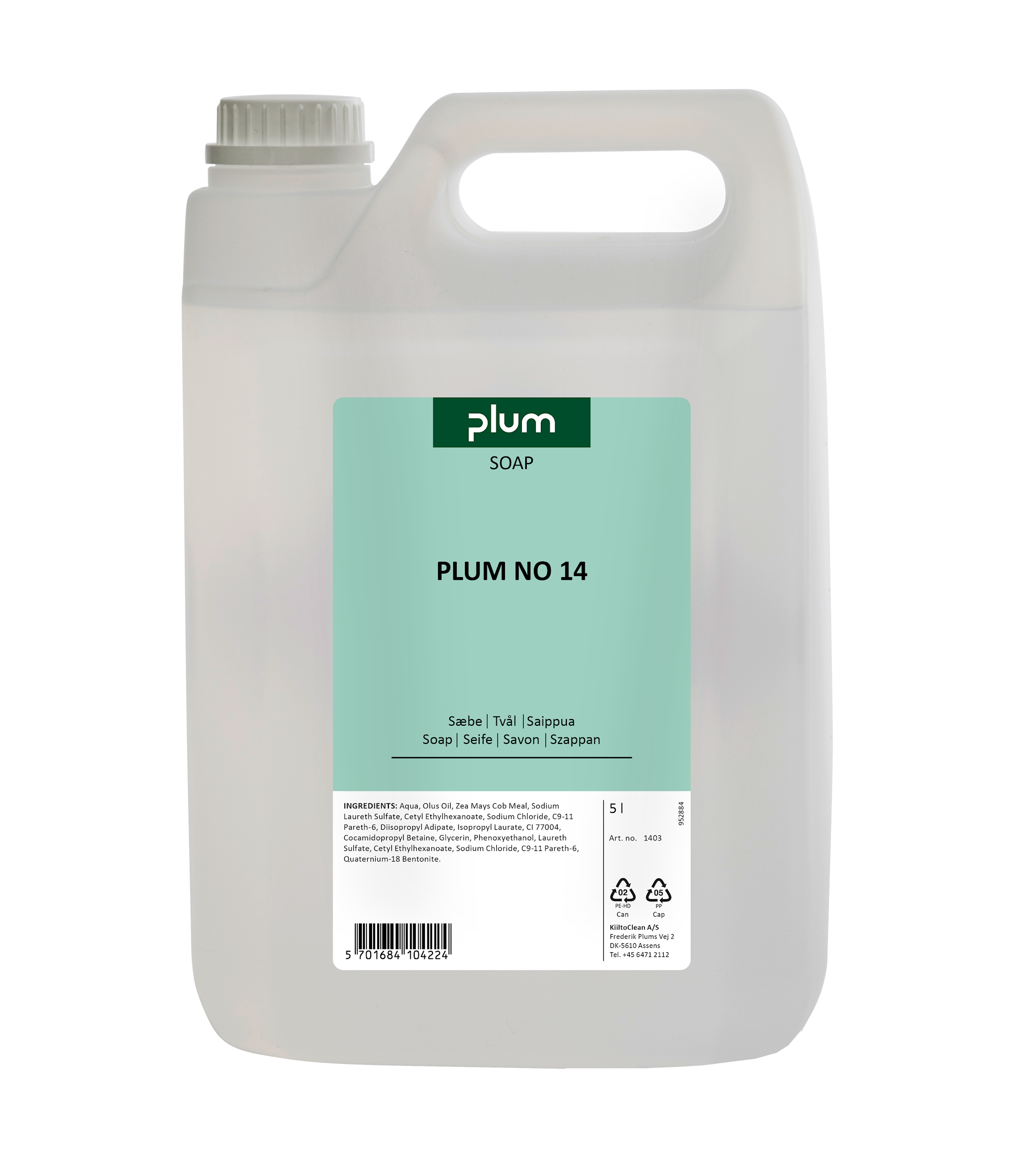 Plum Flytande tvål Plum 14 5,0 l dunk