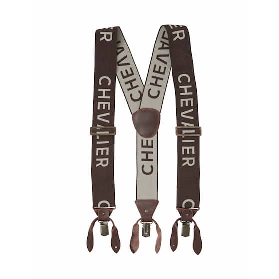 Chevalier Logo Suspenders Brown One Size