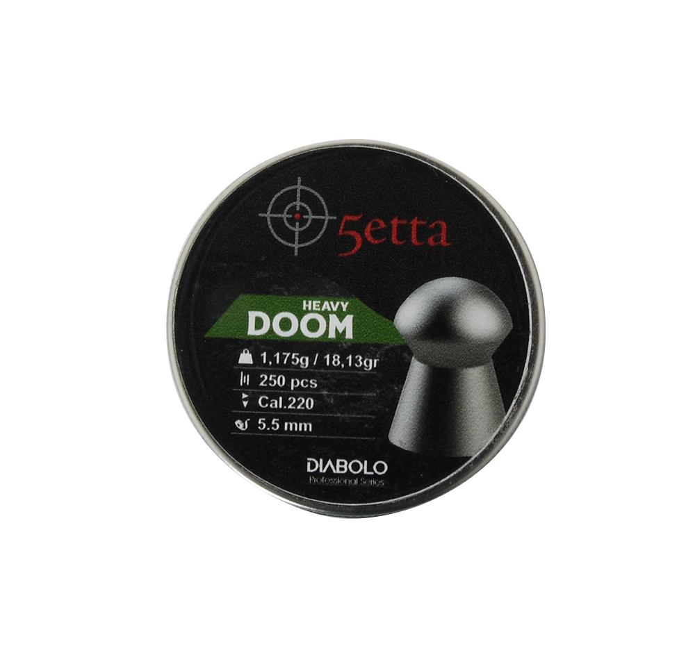 5etta Luftvapenkulor Doom Heavy 5,5mm 1,175g / 18,13gr 250pcs