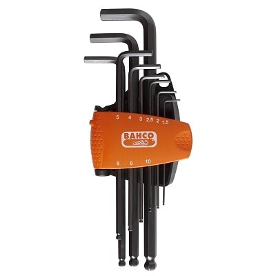Bahco Insexnyckel BE-9678 i sats 1,5-10mm med kula 9 delar, långa