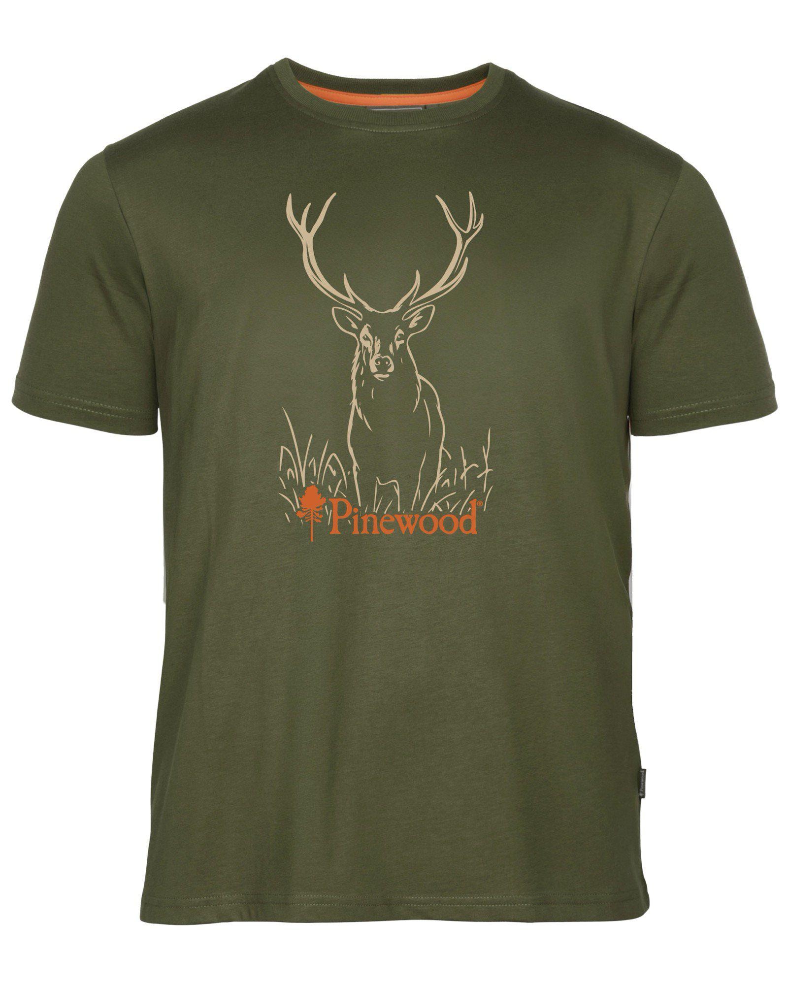 Pinewood Red Deer T-shirt Herr Green-26