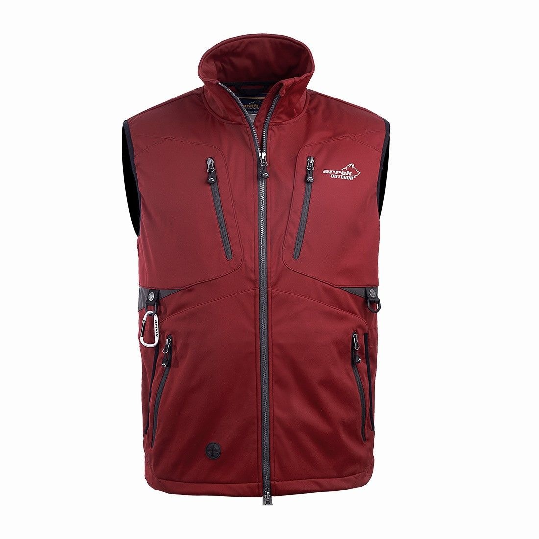 Arrak Outdoor Softshellvest Acadia M Dark red 4XL -