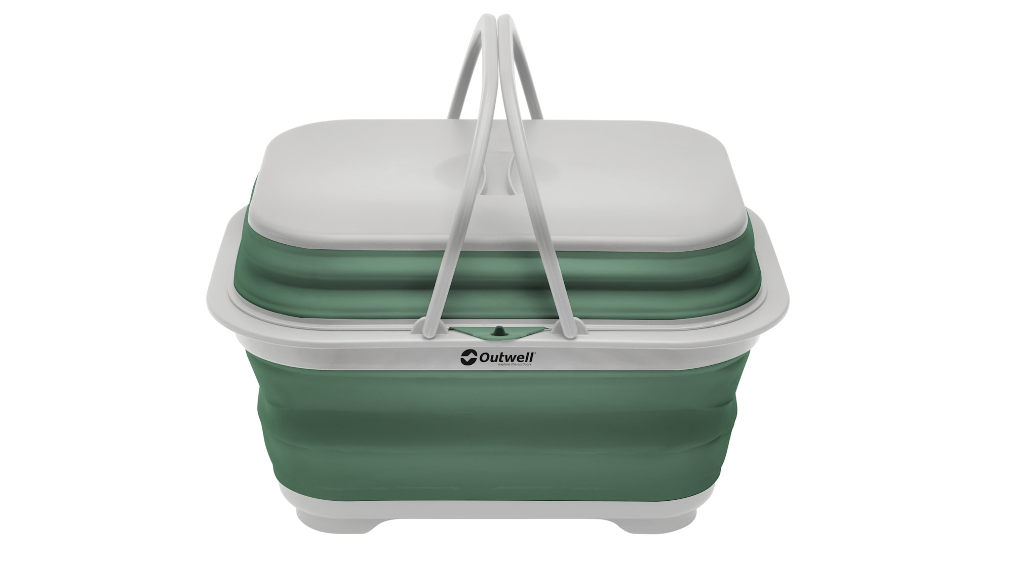 Outwell Collaps Tvättbalja med handtag och lock Shadow Green