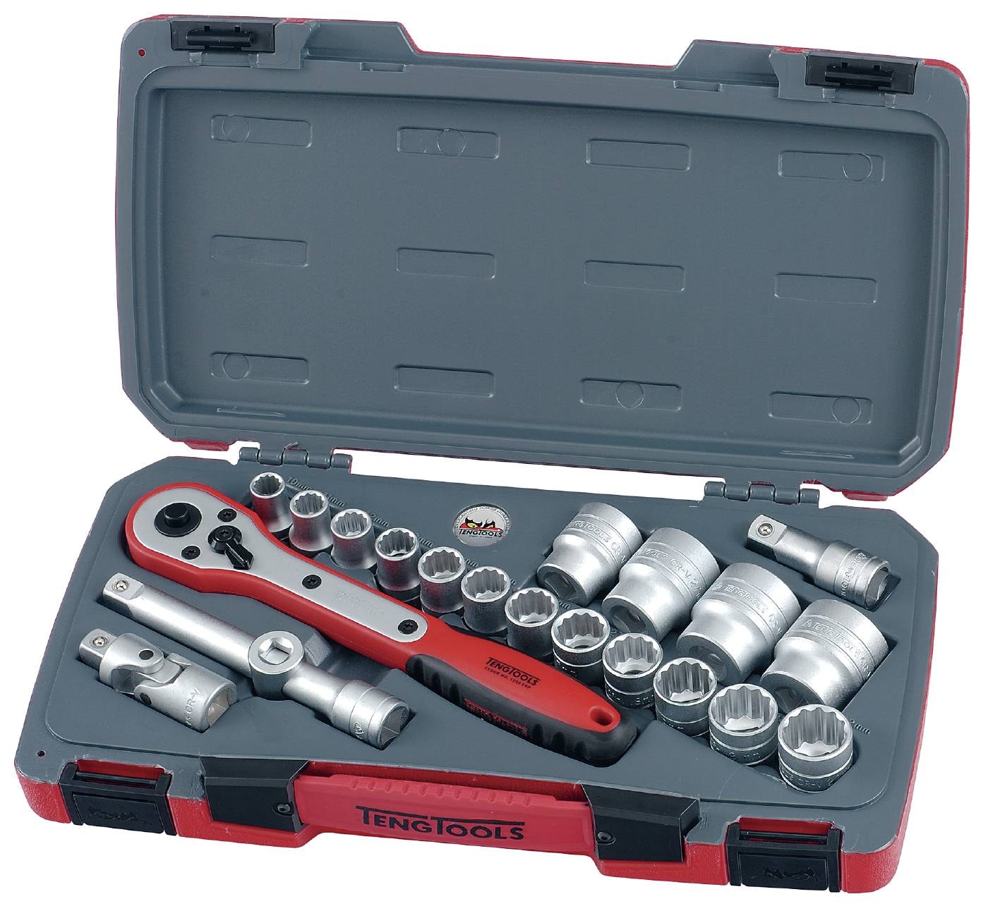 Teng Tools T1221 topnøglesæt 1/2" 21 dele