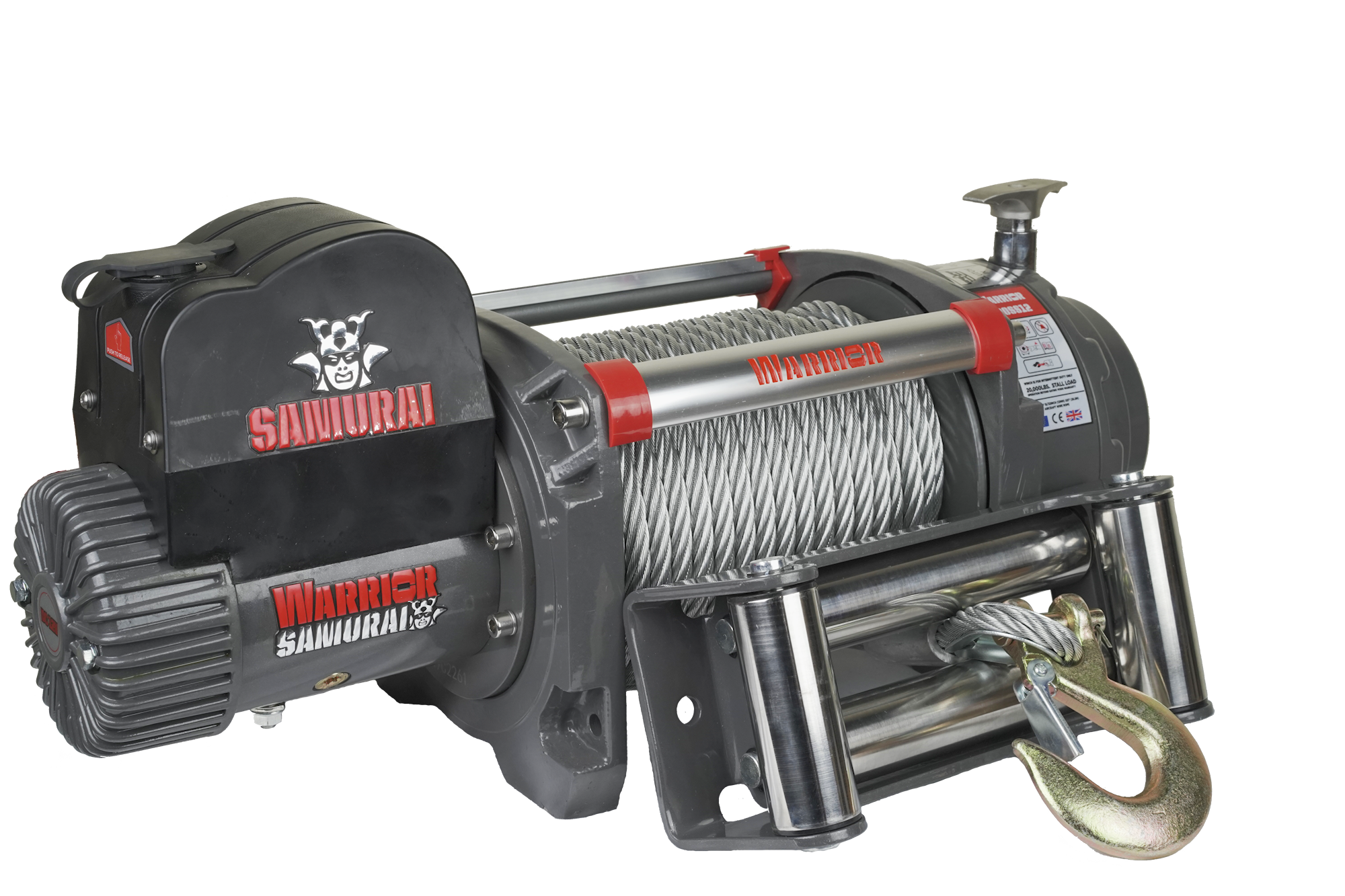 Warrior Winches Vinsj Samurai 20,000 lb Heavy Duty, 12V stålvaier