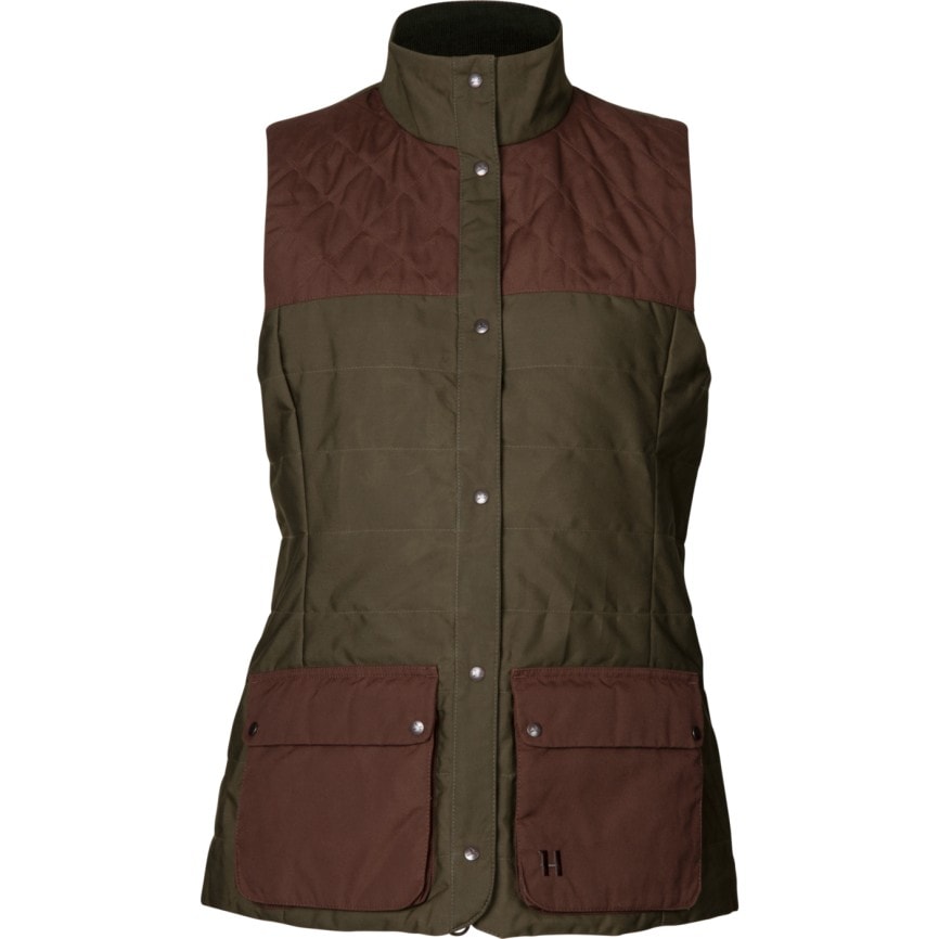 Härkila Retrieve vest Women Dark warm olive/Burgundy