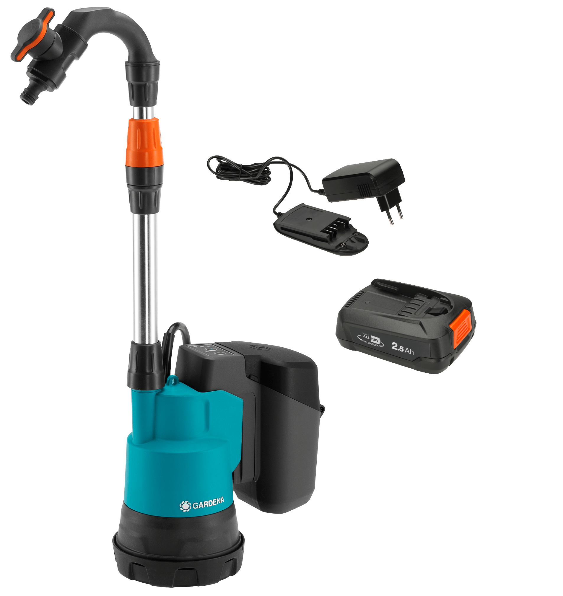 Gardena Akkukäyttöinen Sadevesipumppu 2000/2 18V P4A Sis. Akun