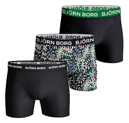 Björn Borg Boxer-truse 3-pakning, Sort/Print