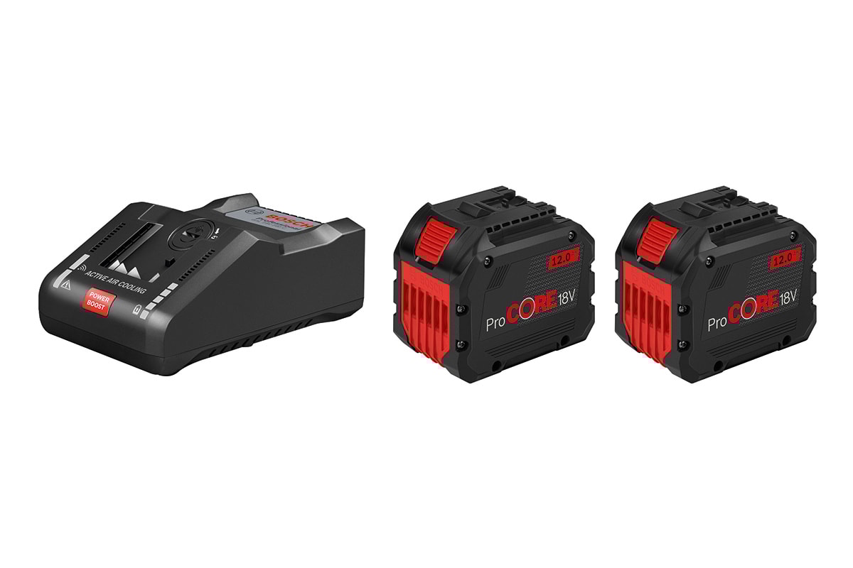 Bosch Procore 18V 2X12Ah GAL18V-160 Starterset. 
Bosch Procore 18V 2X12Ah GAL18V-160 Starter-Set