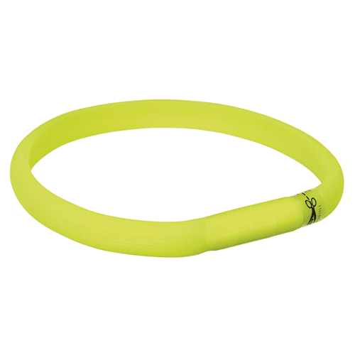 Flash light band USB L-XL 70 cm/17 mm Limegrön