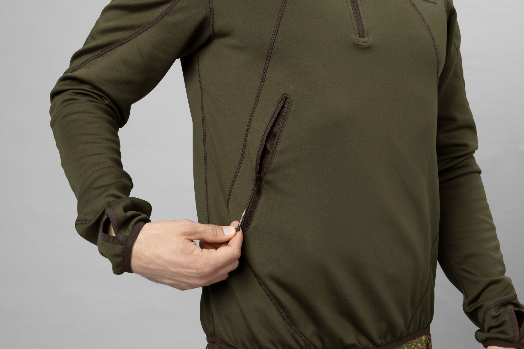 Deer Stalker Full-Zip Fleece Hoodie Willow green 4