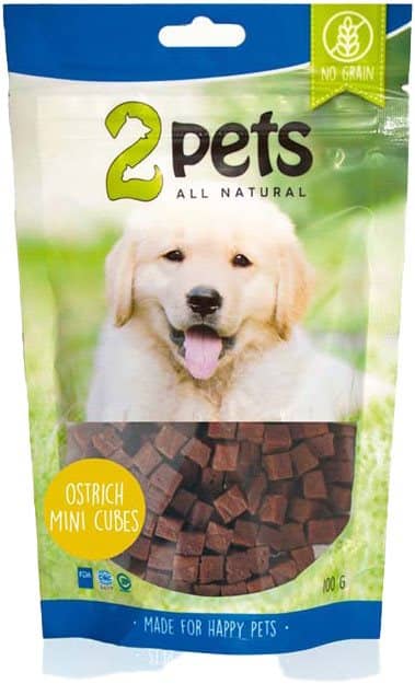 2pets MiniCubes Ostrich/Struts 400g