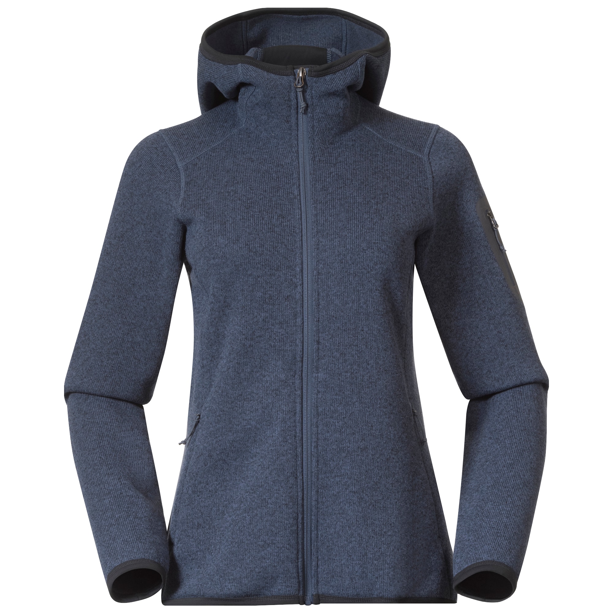 Bergans Kamphaug Knitted Hoodie Women Granite Blue