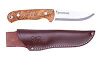 Browning Bjorn Fixed Knife Olive, Leather Sheath 11 cm