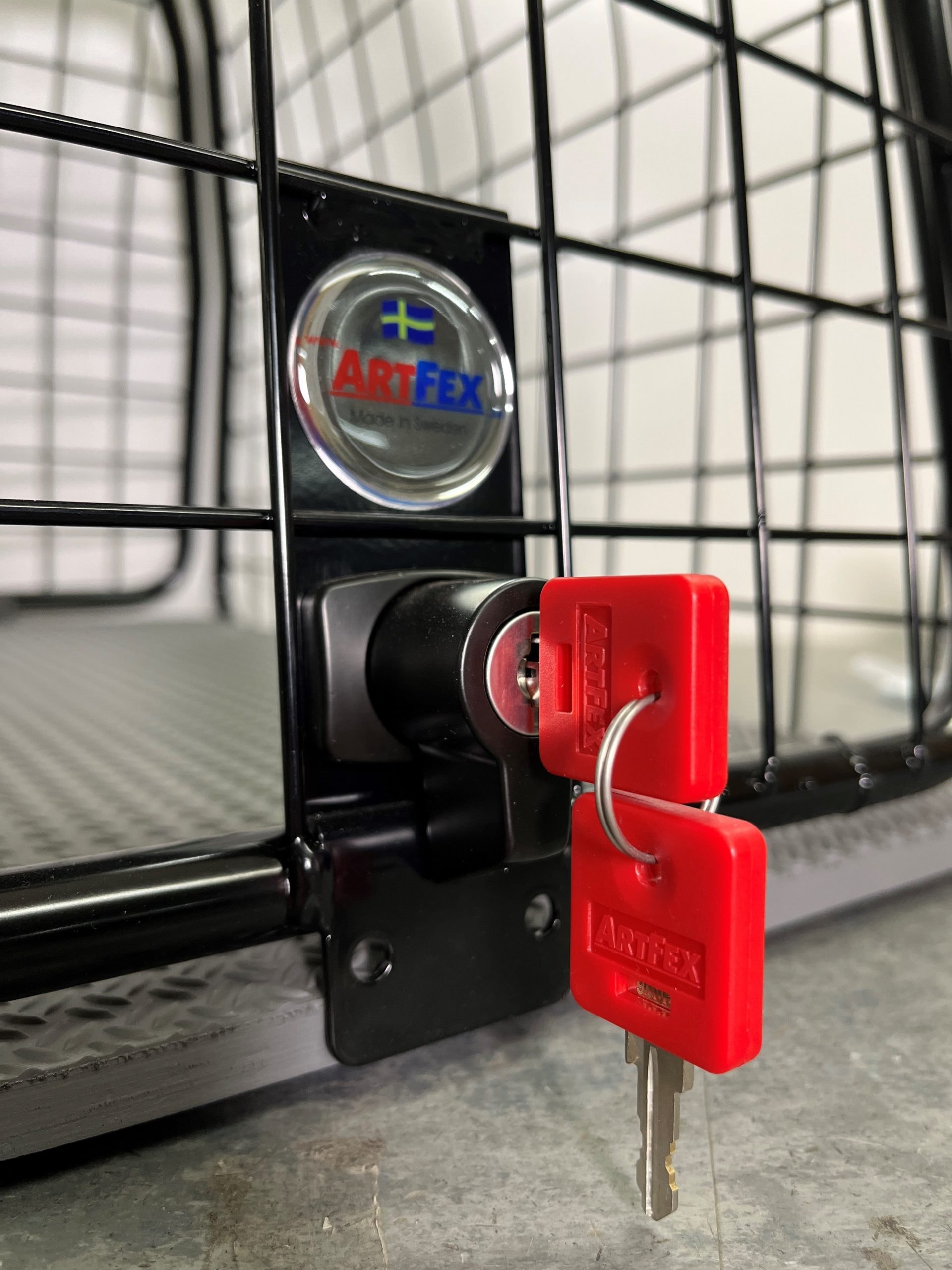 Artfex 123 häkki-/porttilukko sis. 2 punaista avainta (sukupolvi II)