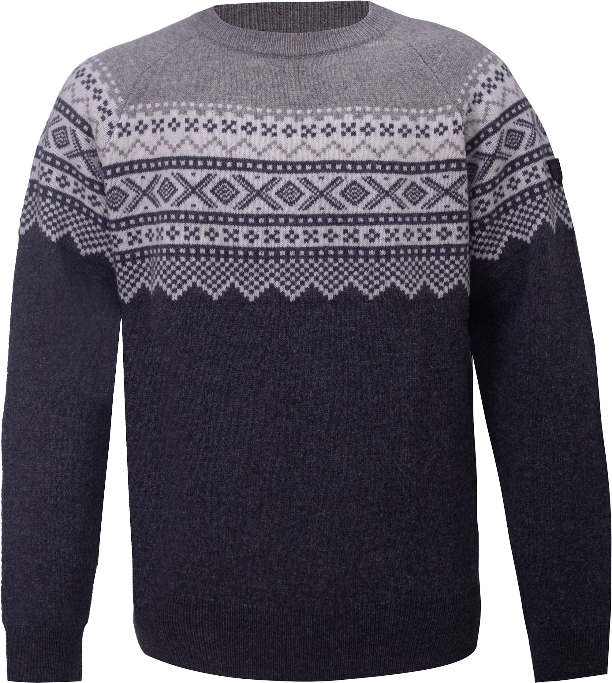 True North Pullover Wolle Herren Dunkelgrau Melange