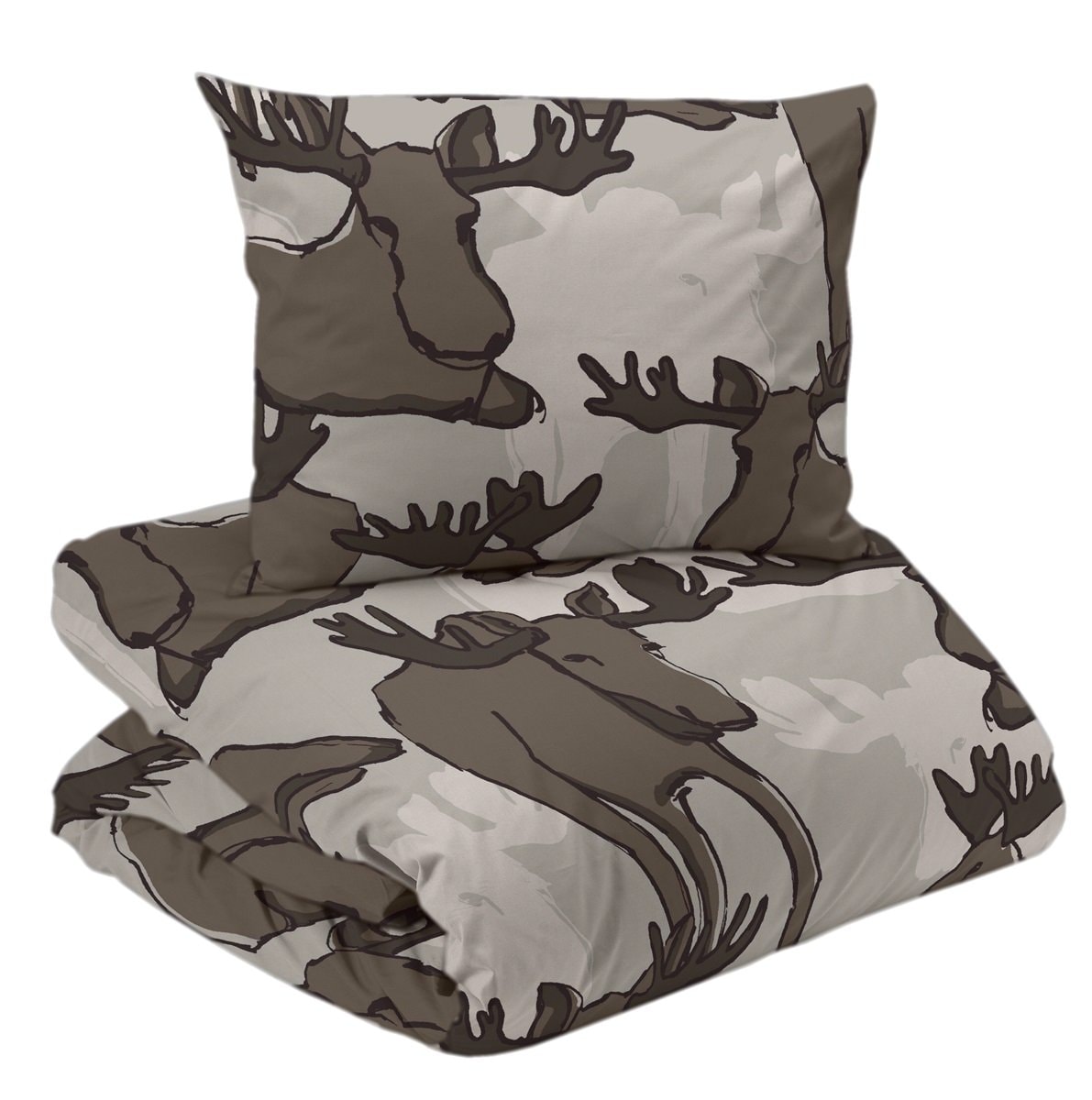 Redlunds Bettbezug-Set Moose Beige 2-teilig