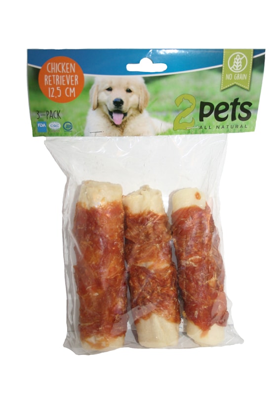 2Pets Retrievertugg m Kycklingfile 12cm 3-pack ca 195-210g