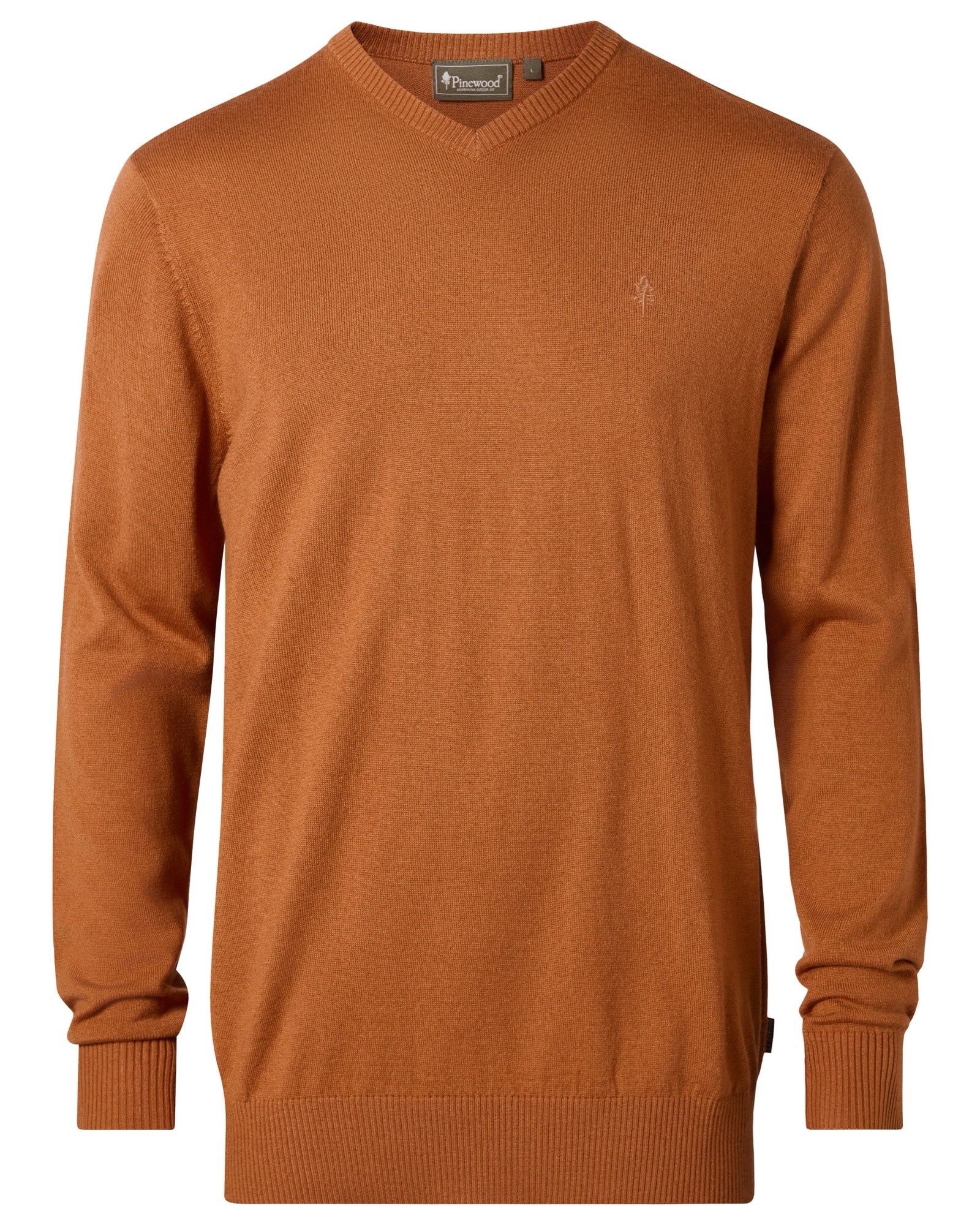 Pinewood Värnamo Merino Tröja Herr Orange Clay