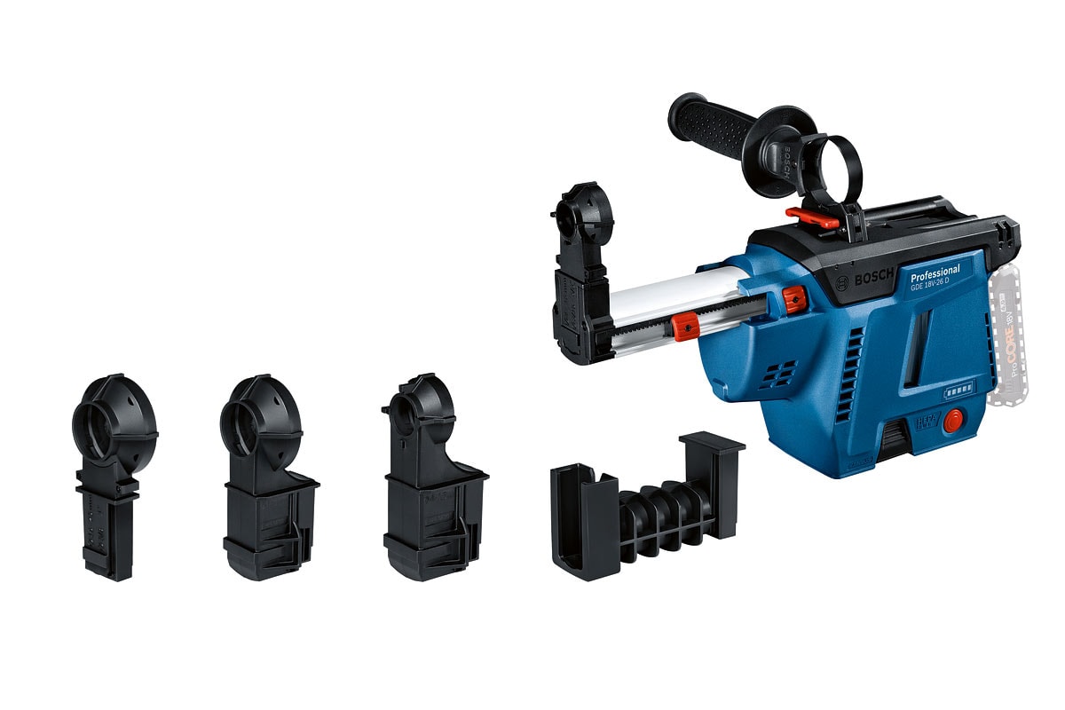 Bosch Pölynpoistosovitin GDE 18V-26 D, 4x Dust Eyes