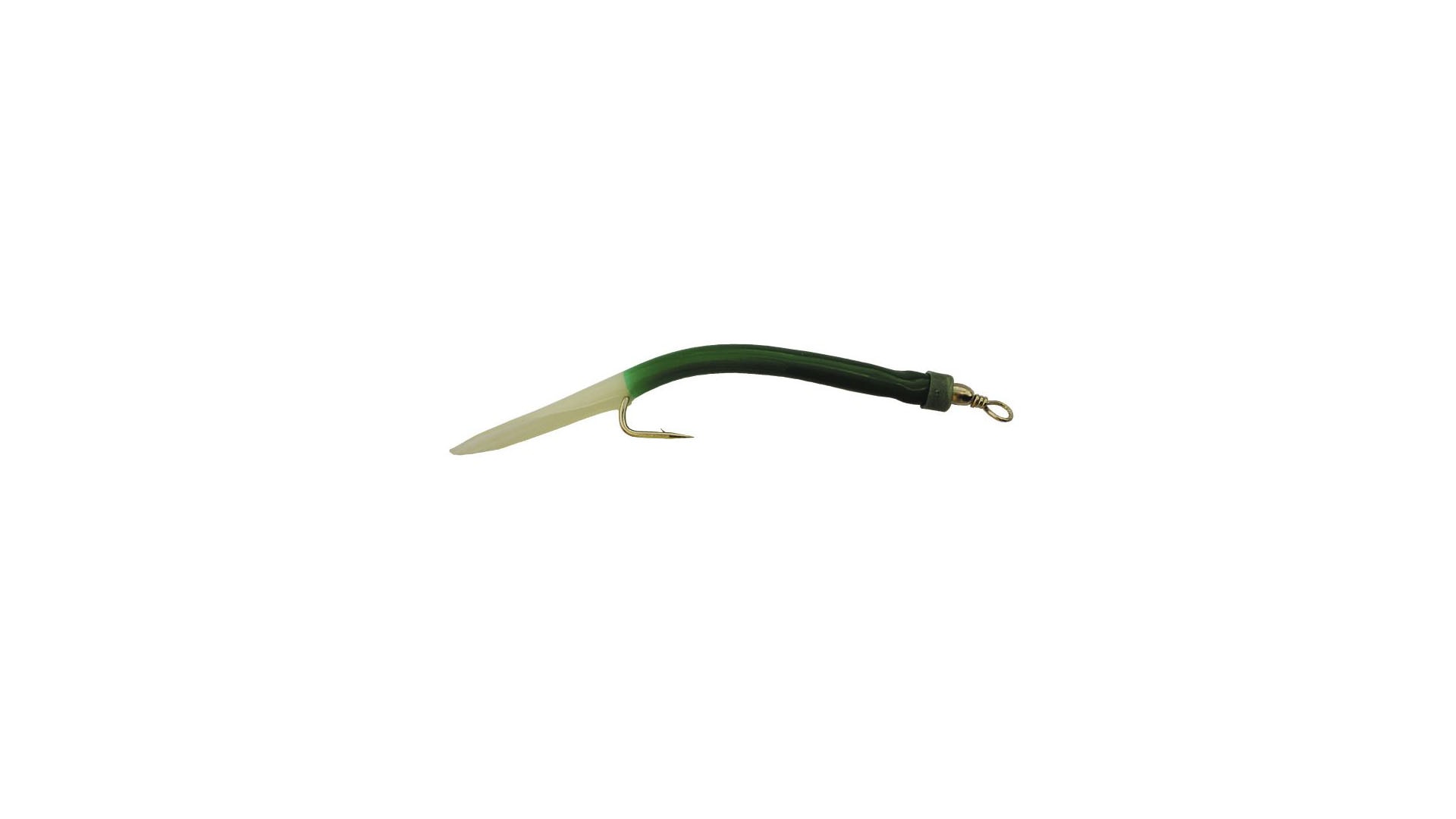 Wiggler Gummi Makk färdigriggad Grö/Lys  #10/0 3-pack - 4 för 3 - billigaste på köpet!