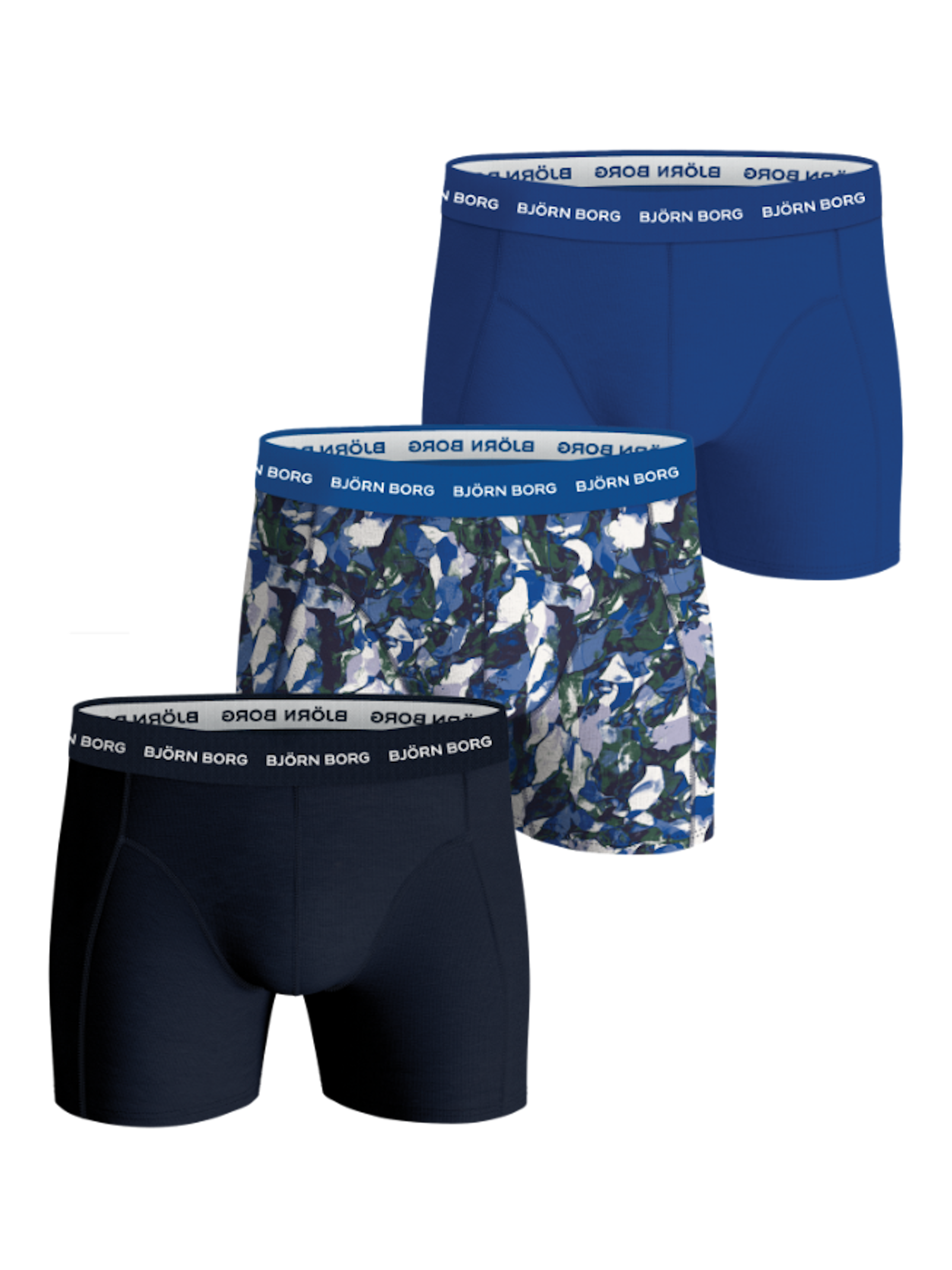 Björn Borg 3er-Pack Slips Marineblau/Blau/Helldruck