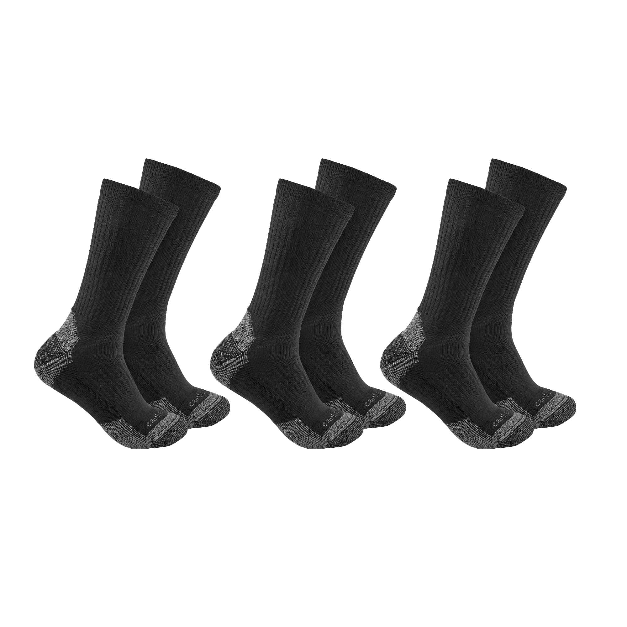 Carhartt Crew Strumpor 3-Pack Herr Black XL