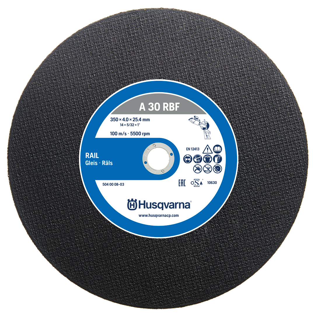 Husqvarna Slipeskive A30 RBF 350x4,0x25,4mm, for togskinner