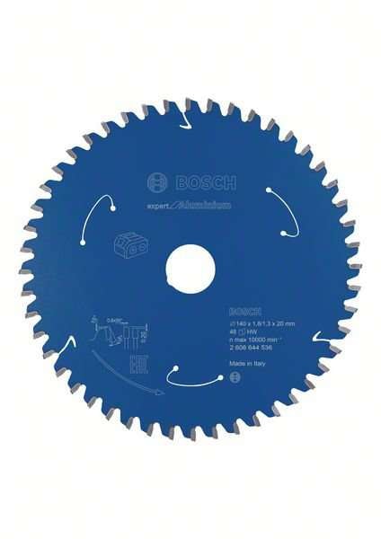 Bosch Sahanterä Expert for Aluminium, 140x1,8/1,3x20 mm, 48T