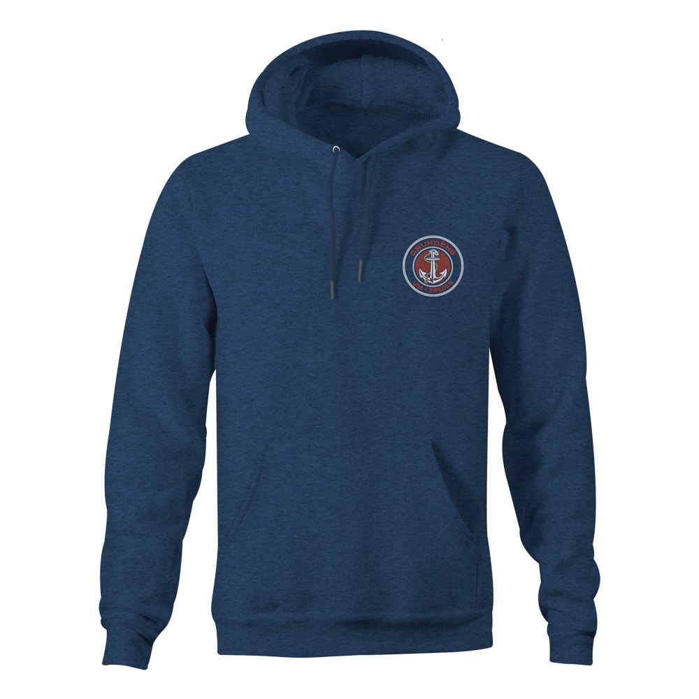 Grundéns Displacement DWR Hoodie Heather Navy Huvtröja