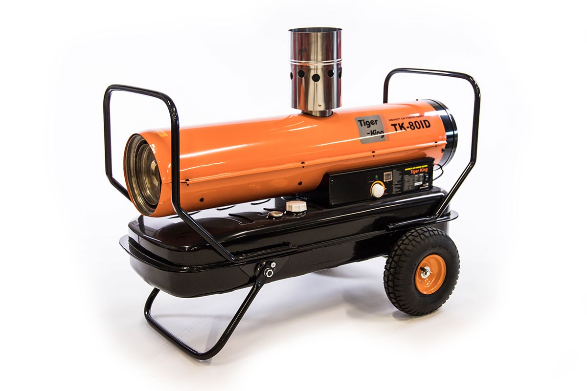 Tiger King Varmekanon diesel med skorsten TK-80ID