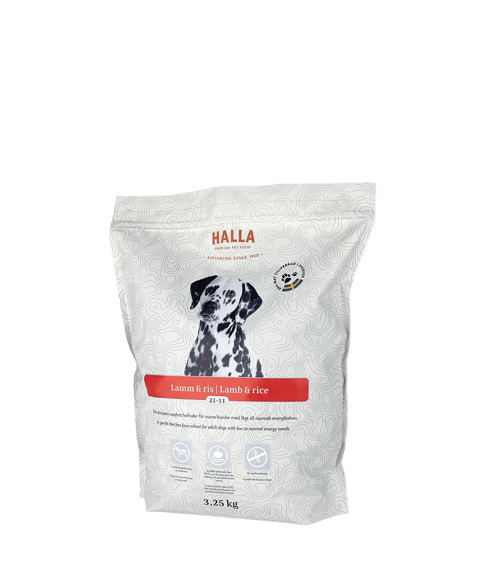 Halla Lamm & Ris Hundfoder 3,25 kg