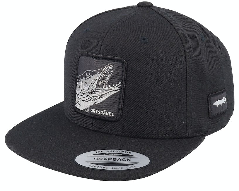 Kids Pike Pro Fishing Black Snapback - Skillfish cap