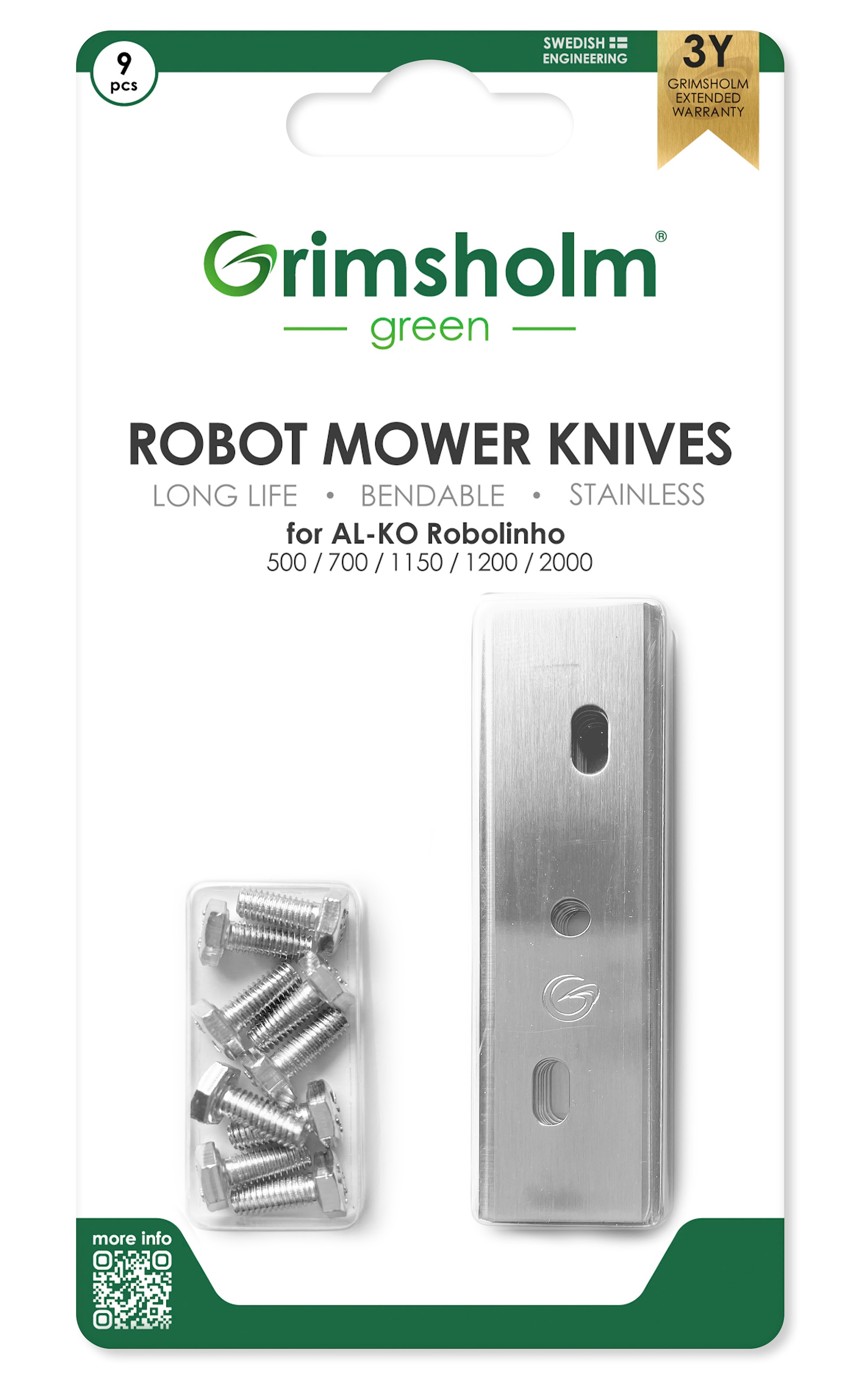Grimsholm Knivar till AL-KO Robolinho (E models) 9st