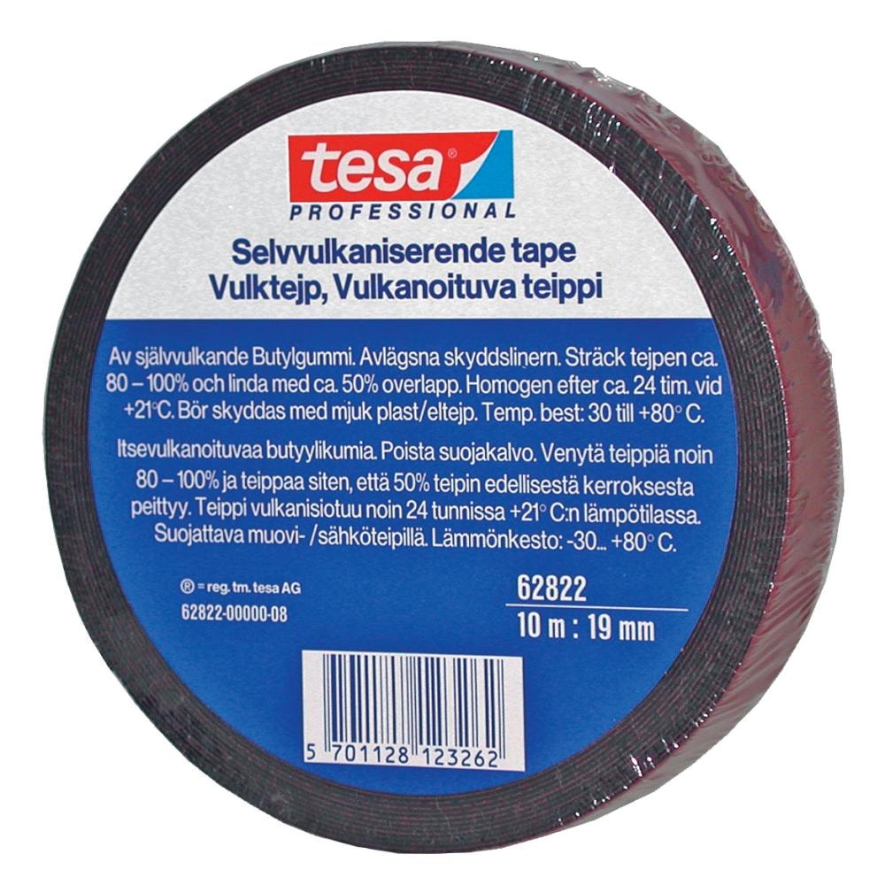 Tesa Svart Vulktejp 19mmx10m