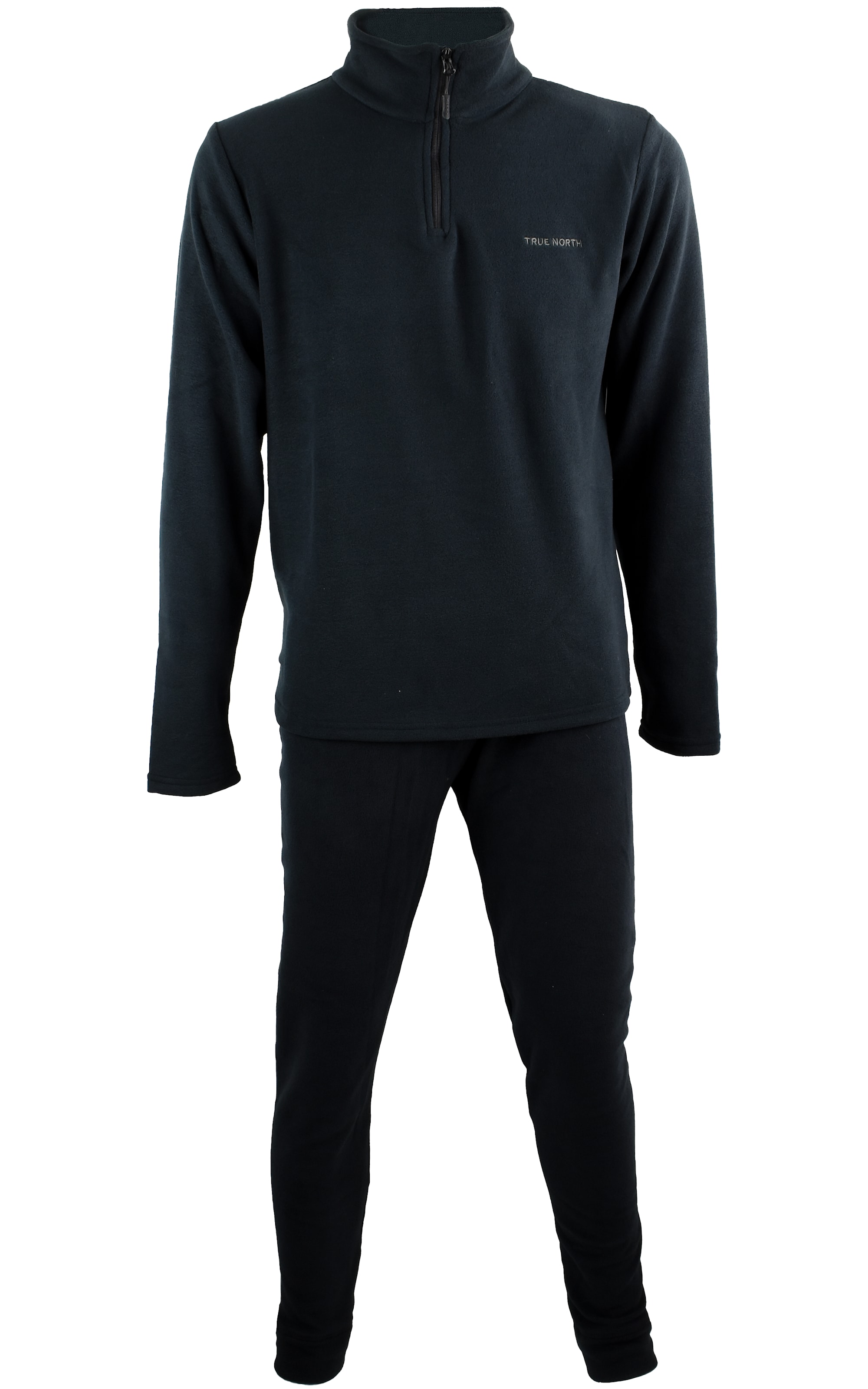 True North Fleece-setti miehille, musta