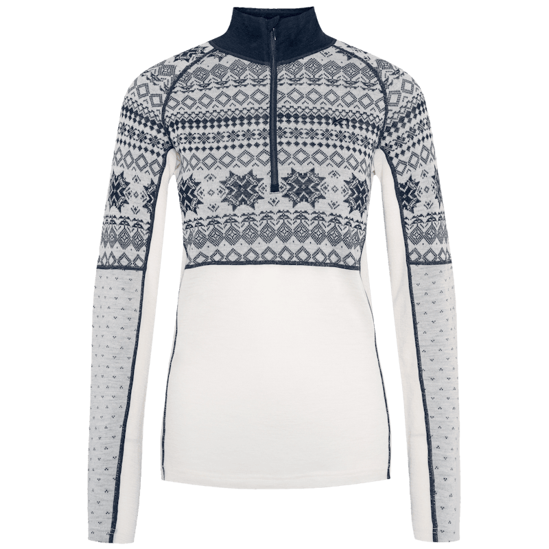 Kari Traa Vilma Sweater Half Zip Natural White XL