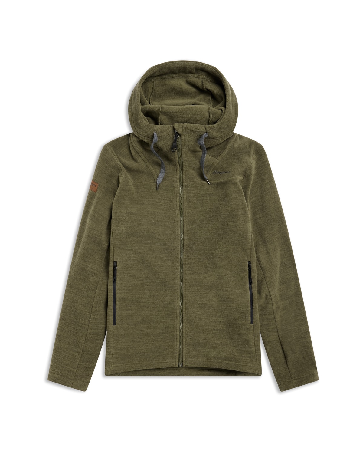 Bergans Hareid Fleece Hood Jacket Men Pine Forest