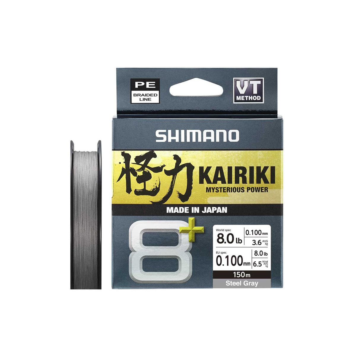 Shimano Geflochtene Schnur Kairiki 8+ 150 m Grau