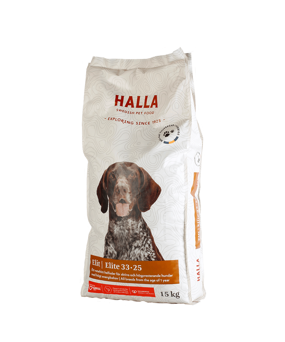 Halla Elit Qrill Hundfoder 15 kg