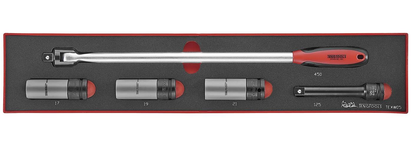 Teng Tools Hjulmutterhylssats TEXW05 EVA 5 delar