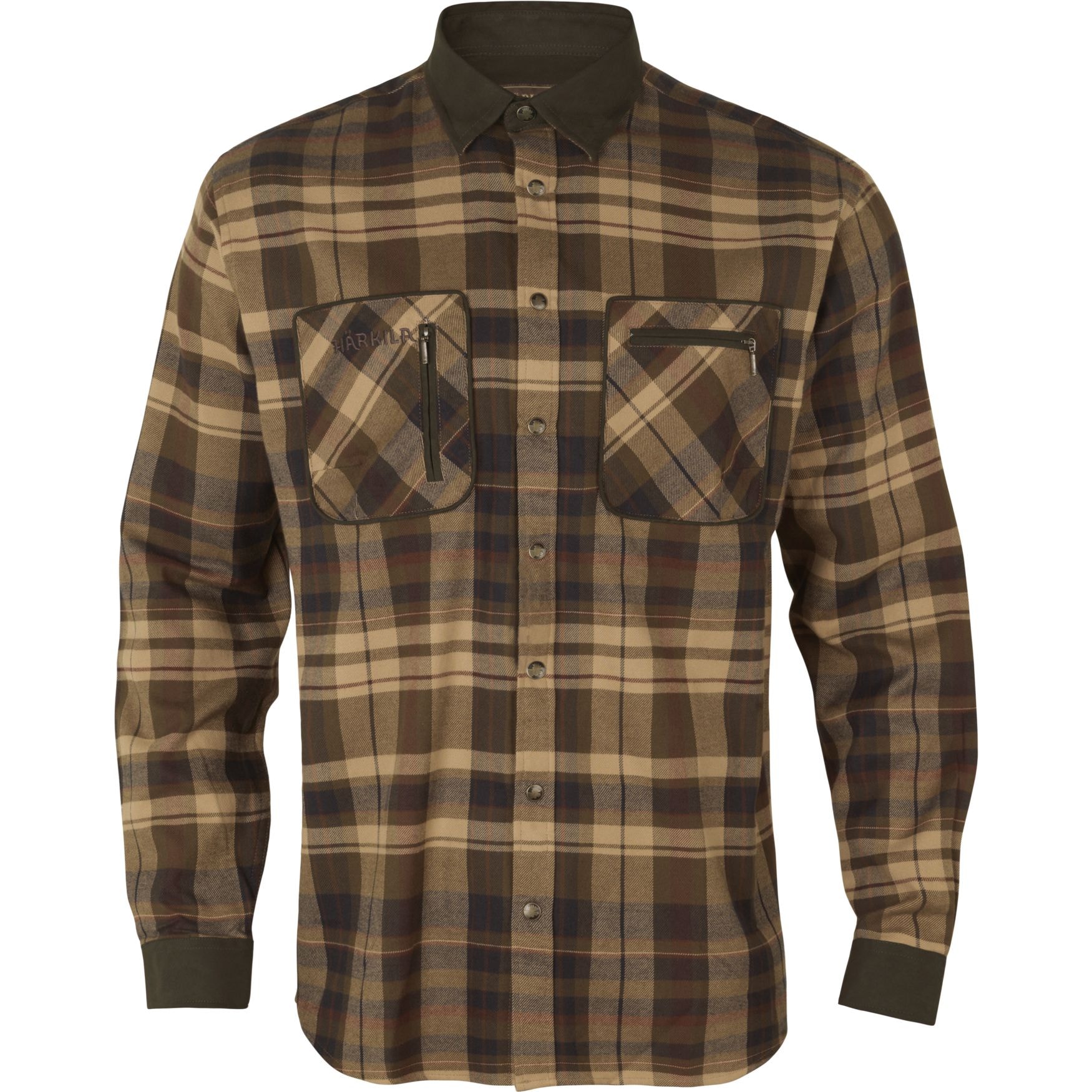 Härkila Pajala shirt Beige w/brown 5XL -