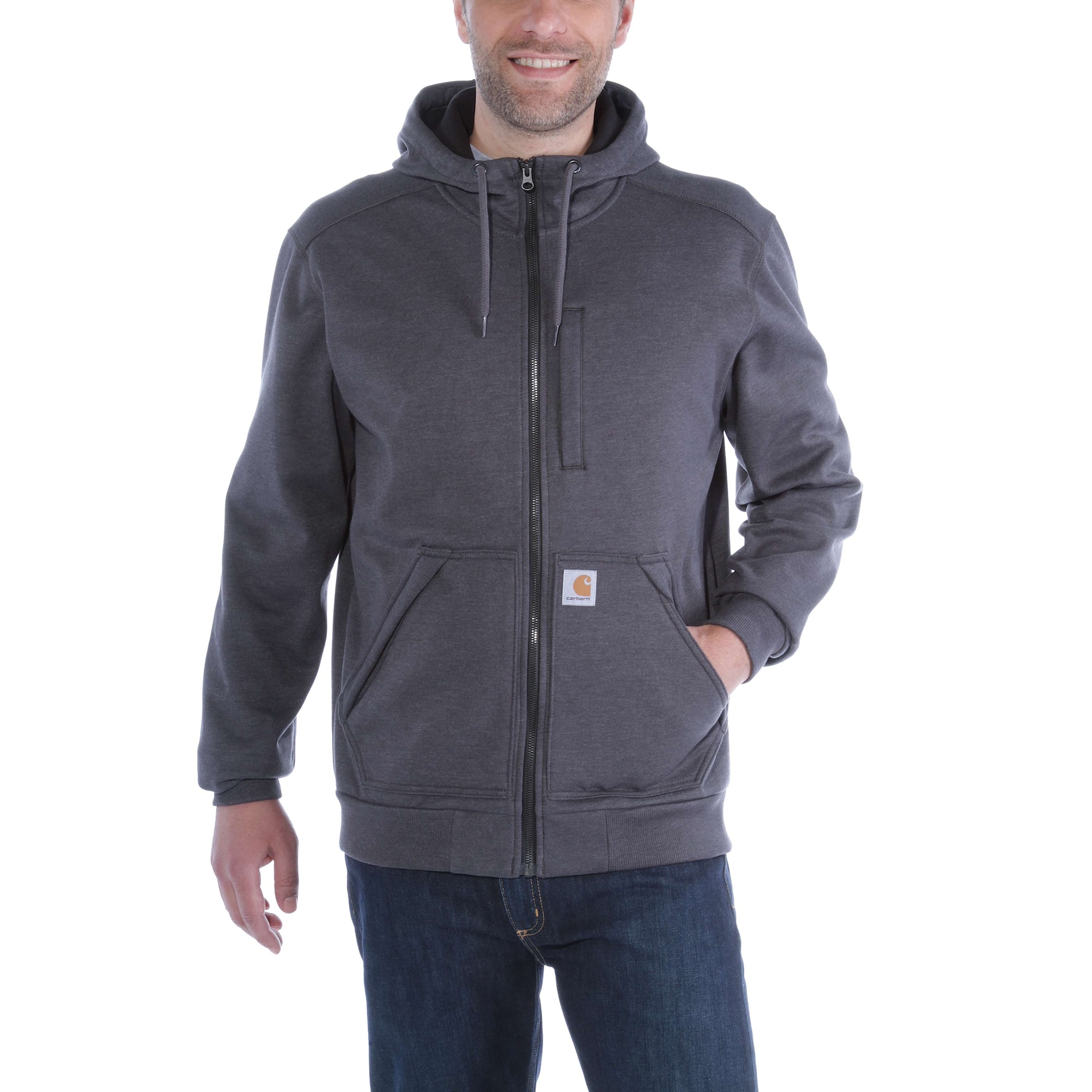 Carhartt Wind Fighter Hoodie med dragkedja Herr Carbon Heather S