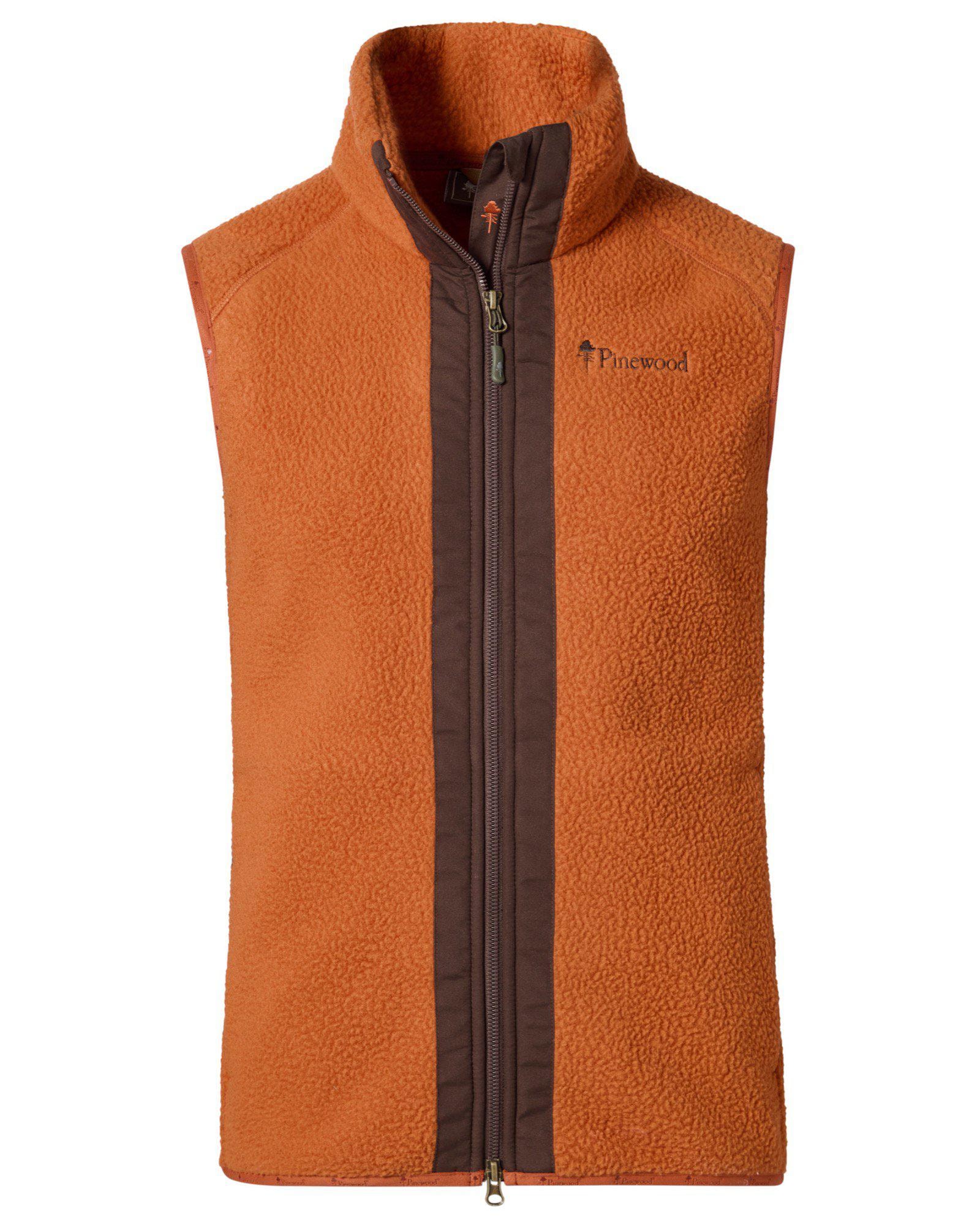 Pinewood Pilefleece Väst Dam Orange Clay