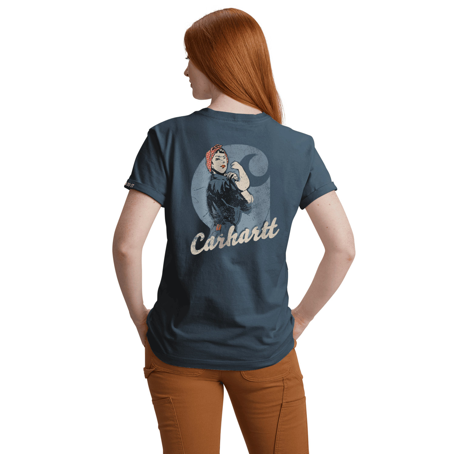 Carhartt Dearborn Loose Rosie T-Shirt Women Iron Blue