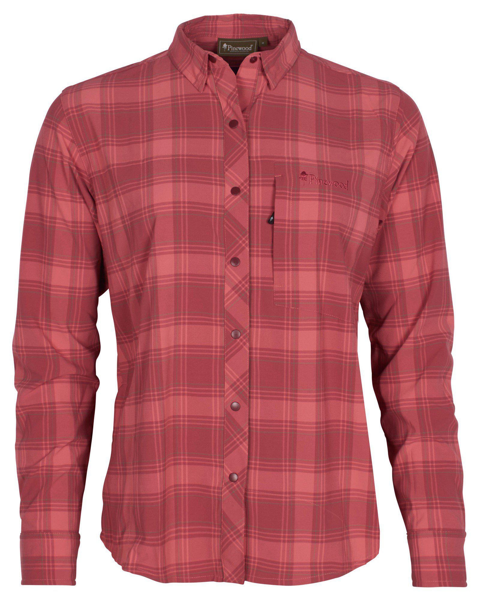 Pinewood Abisko Trekking Långarmad Skjorta Dam Lantana Pink XL