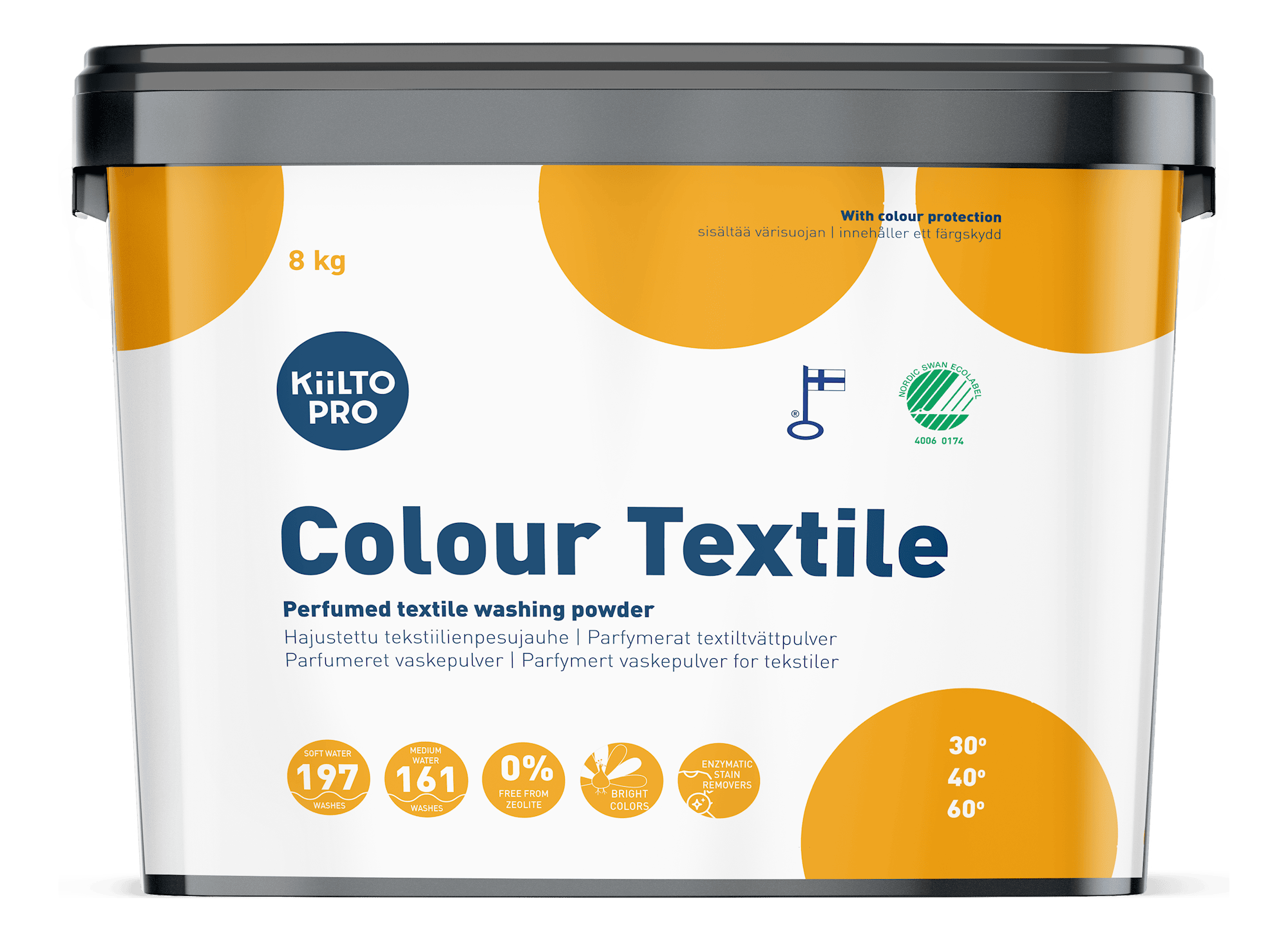 Kiilto Pro Colour Textile Tvättmedel, 8 kg