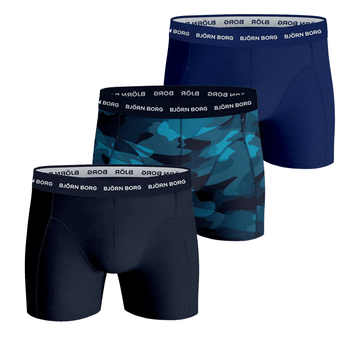 Björn Borg Boxerit 3 kpl, Navy/Sininen/Printti