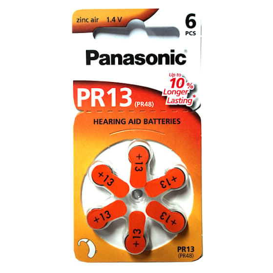 Panasonic Høreapparatbatteri Pr13 Orange